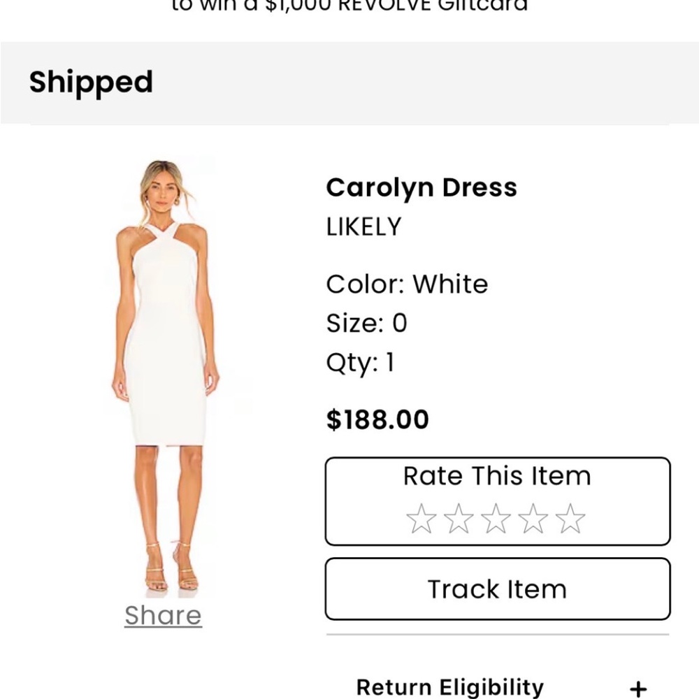 Likely Carolyn White Dress